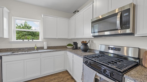 kitchen with window above sink