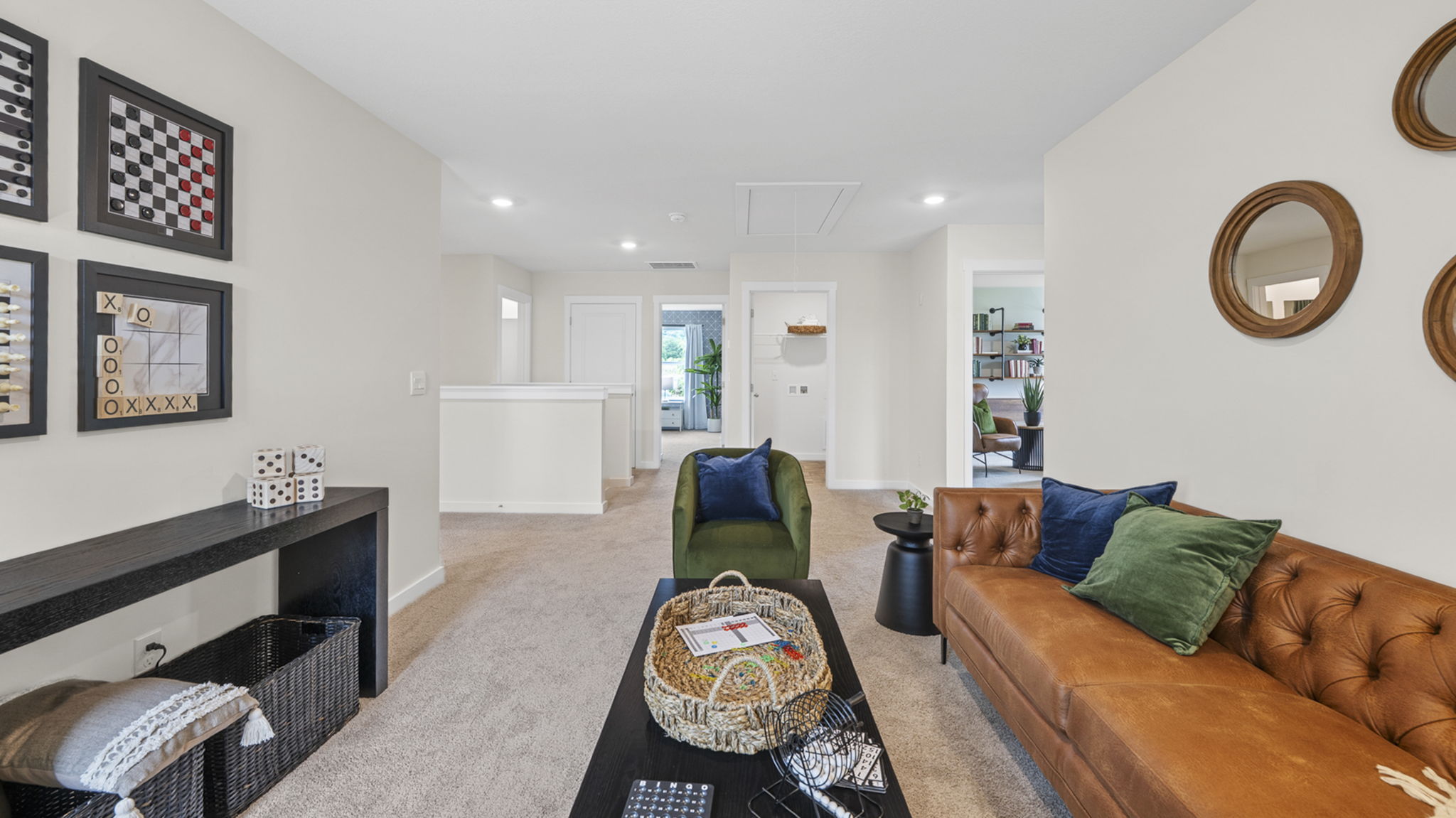 upstairs loft facing bedrooms and laundry room