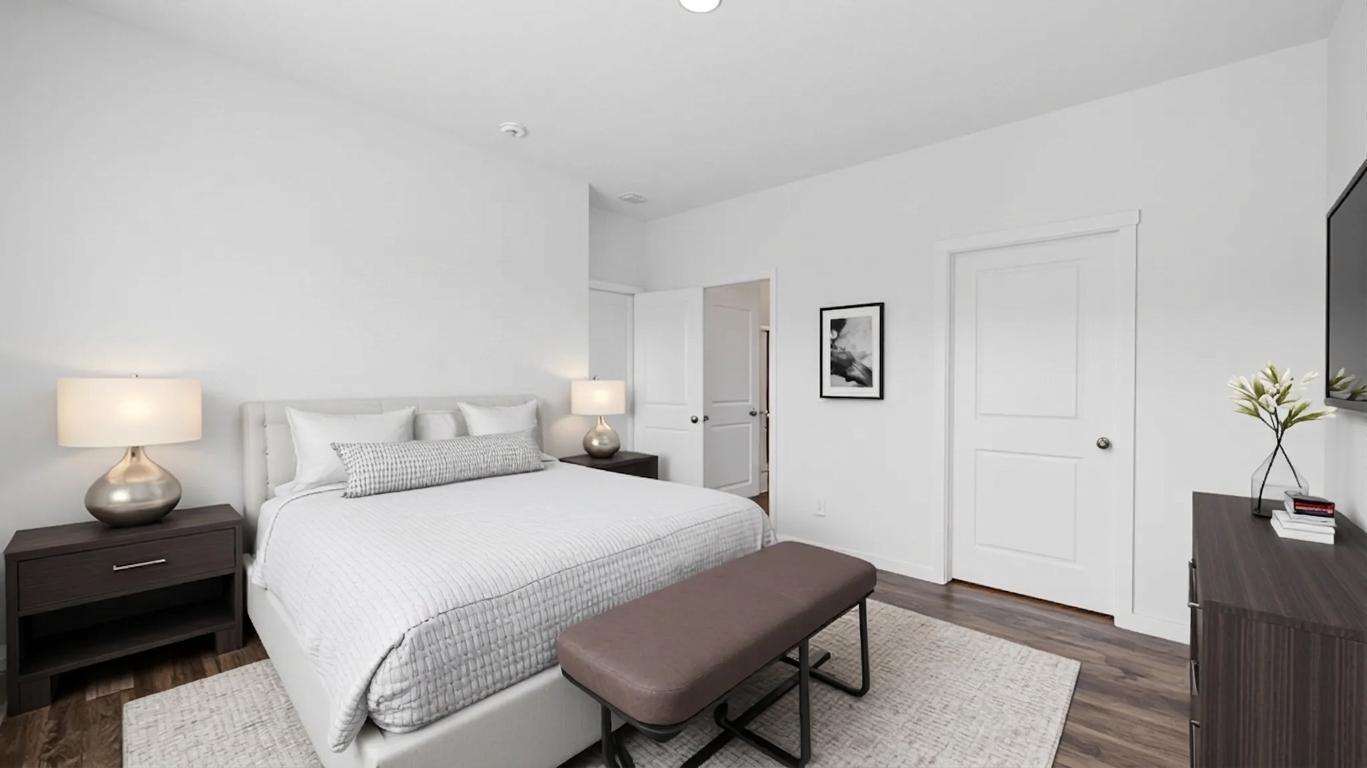 bedroom with bed and dresser