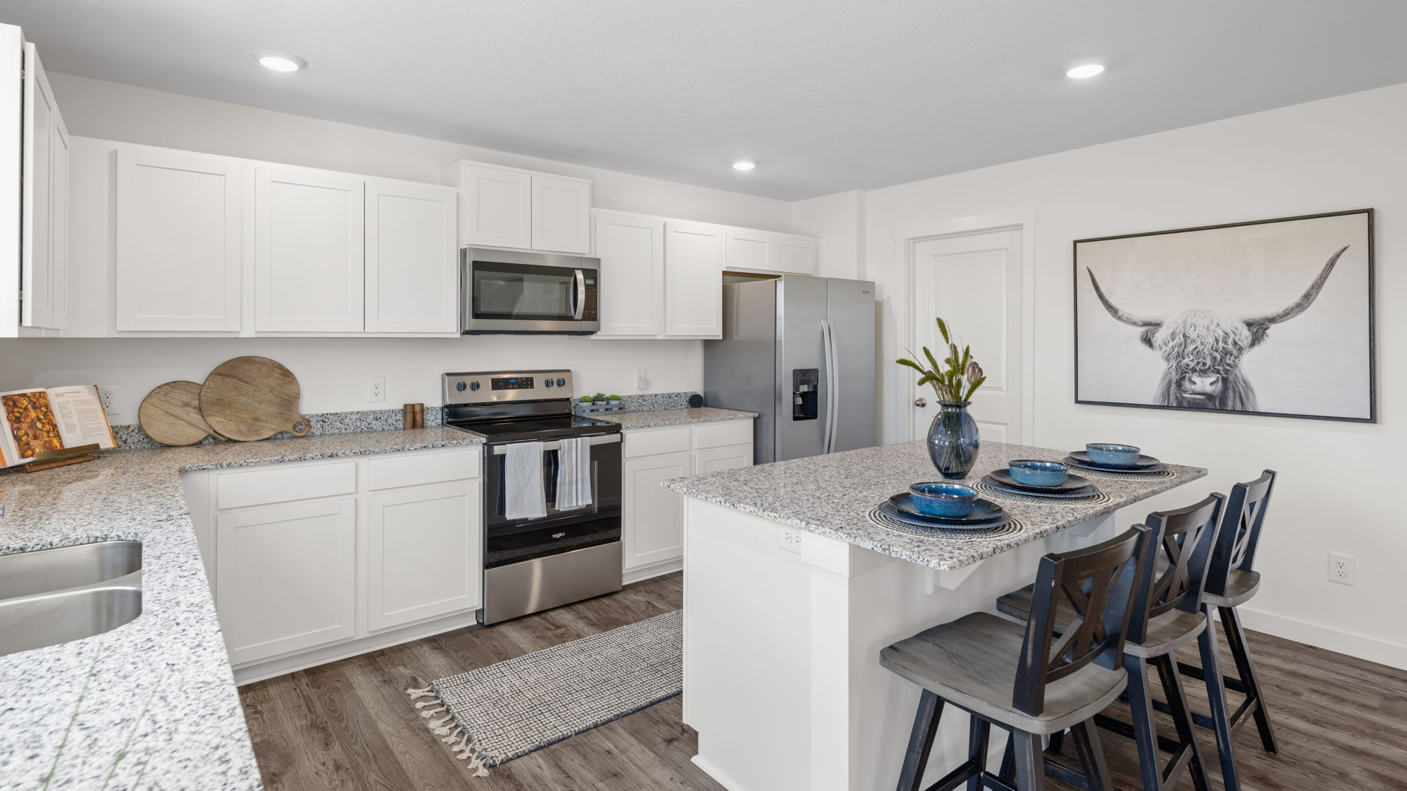 kitchen with bar seating