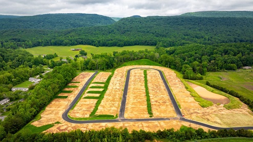 Aerial shot of owensby farms in dayton tennessee