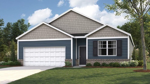 One story home with two car garage