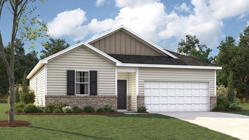 One story home with vinyl