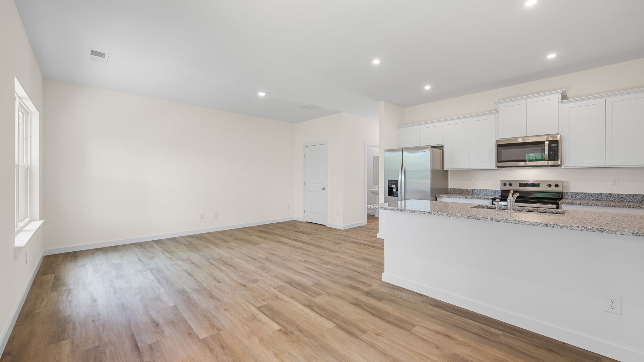 dining/ living space with back patio door