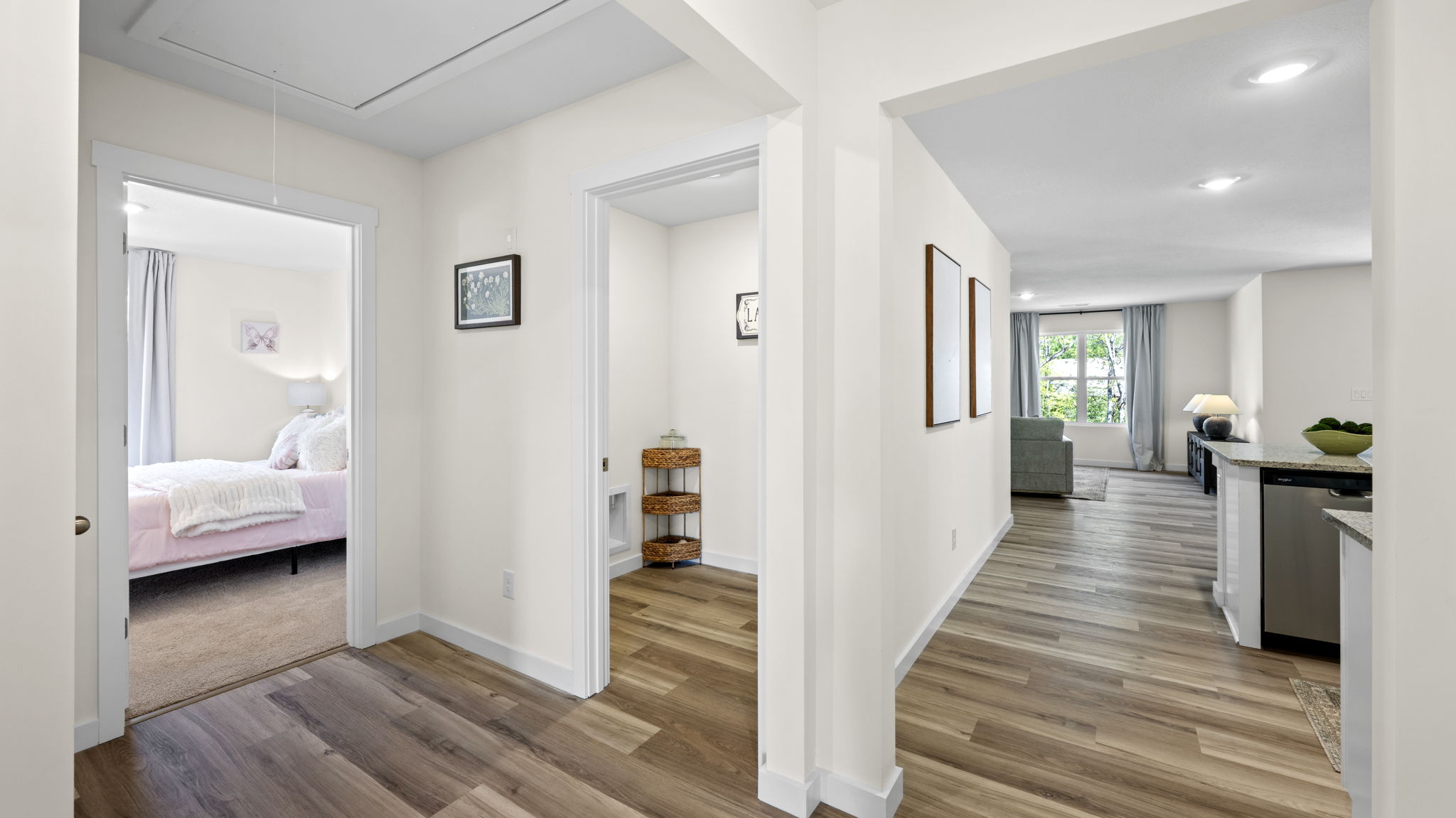 hallway of one story home