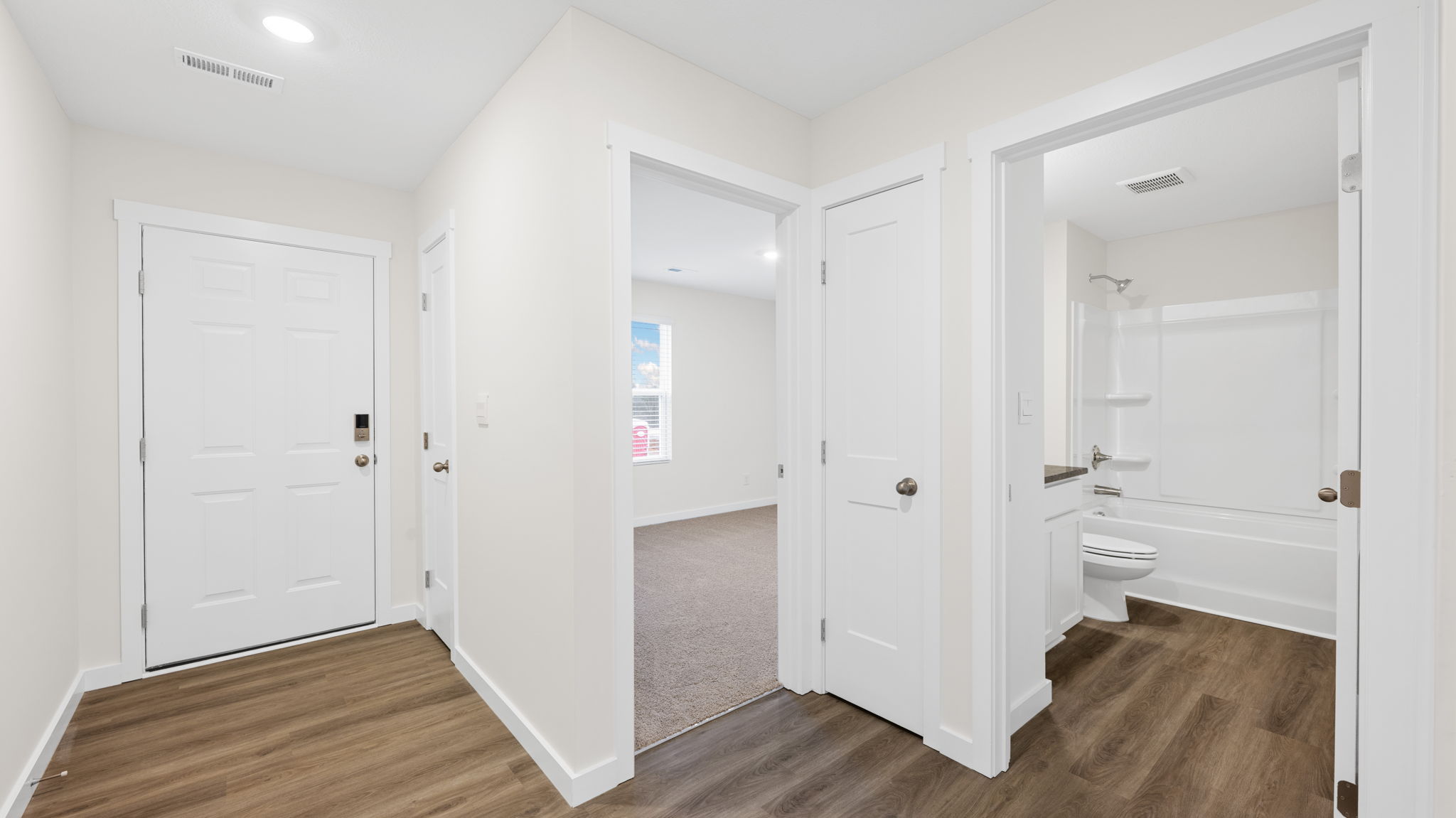 entryway hallway with rooms