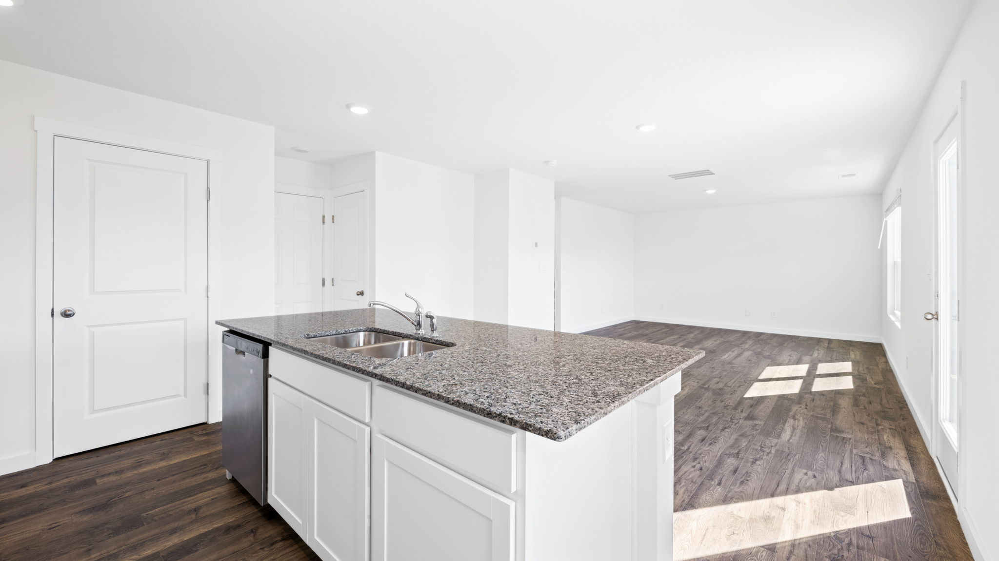 kitchen with large island and stainless steel appliances