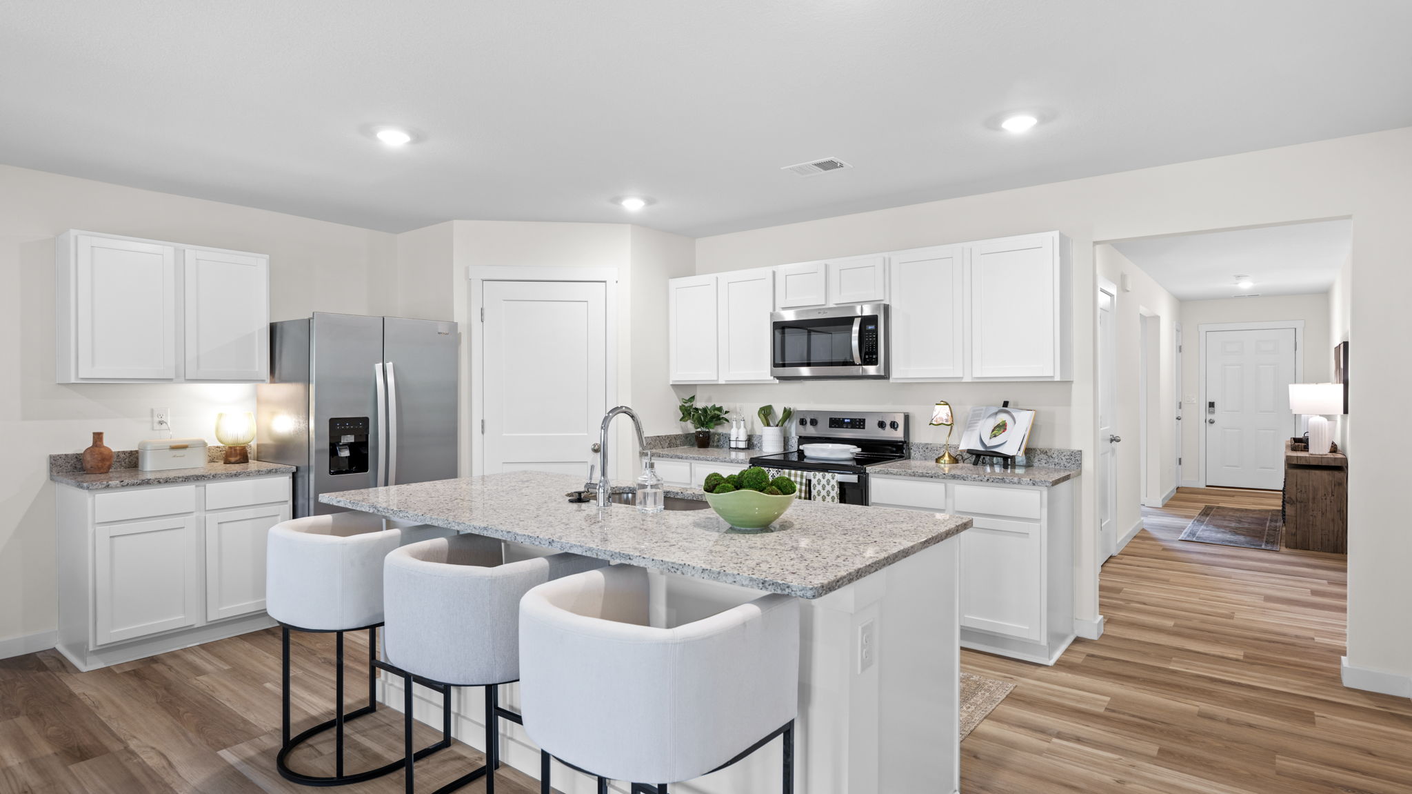 kitchen with bar seating