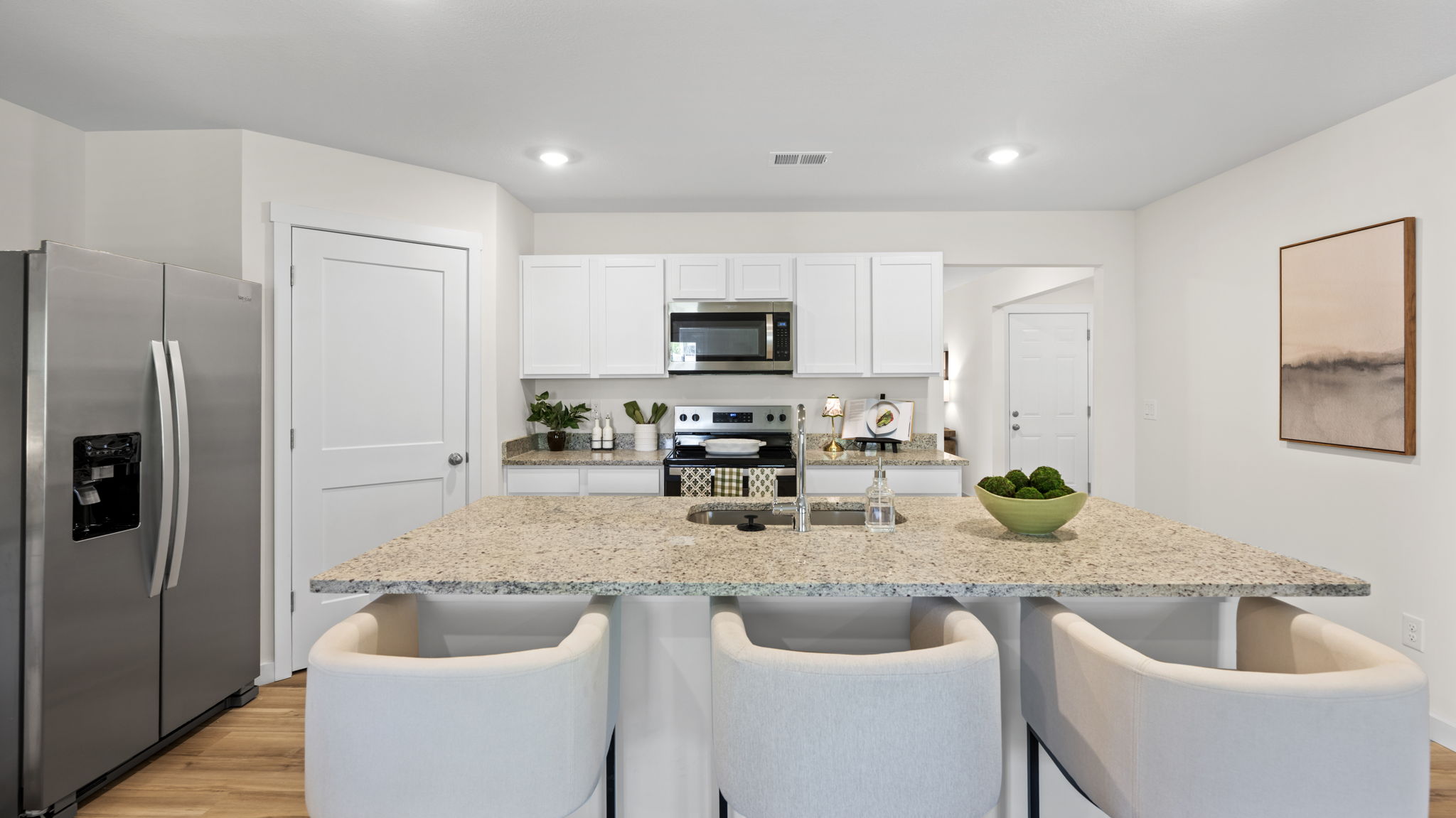 kitchen with bar seating