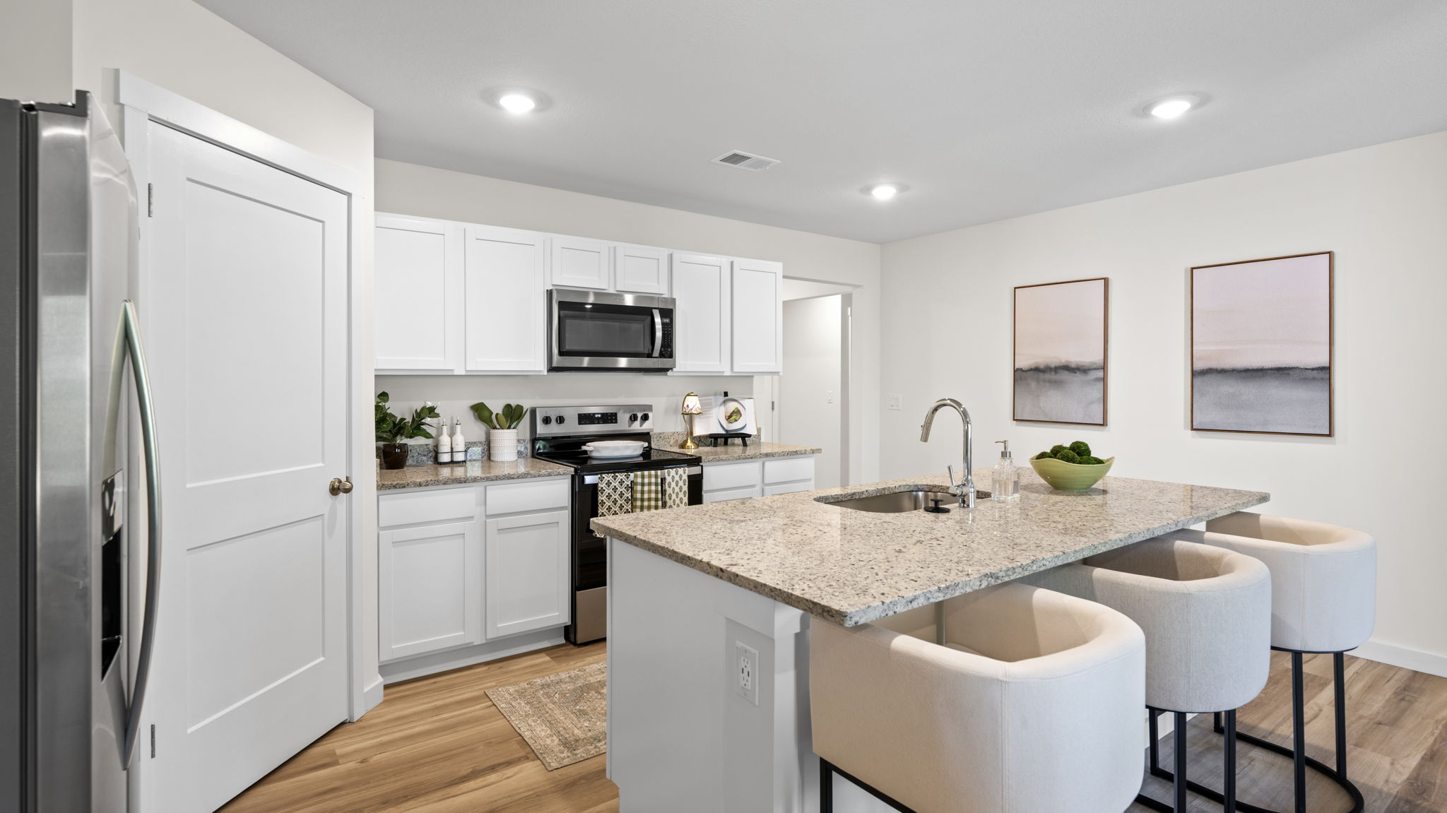 kitchen with bar seating