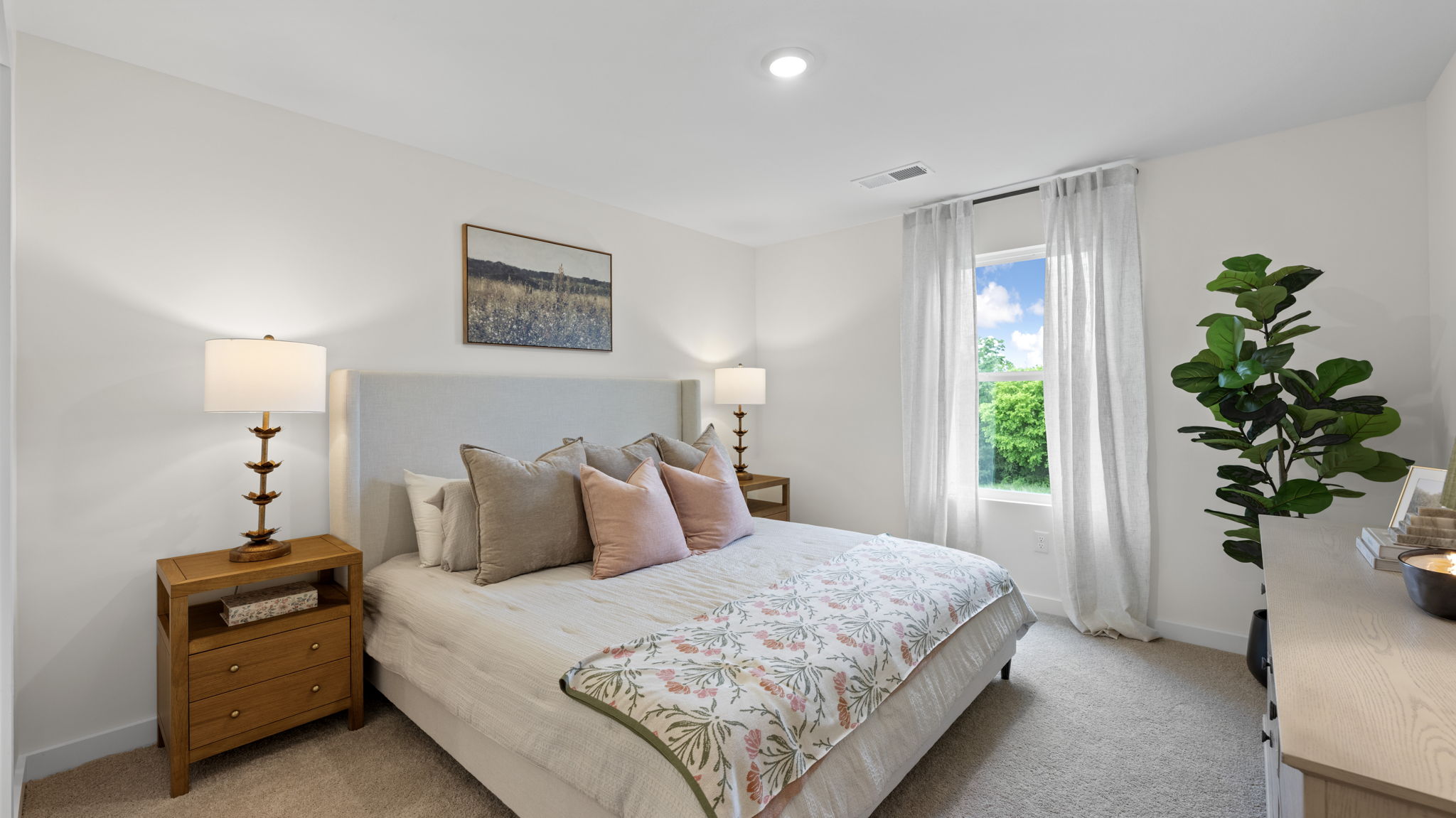 large bedroom with window