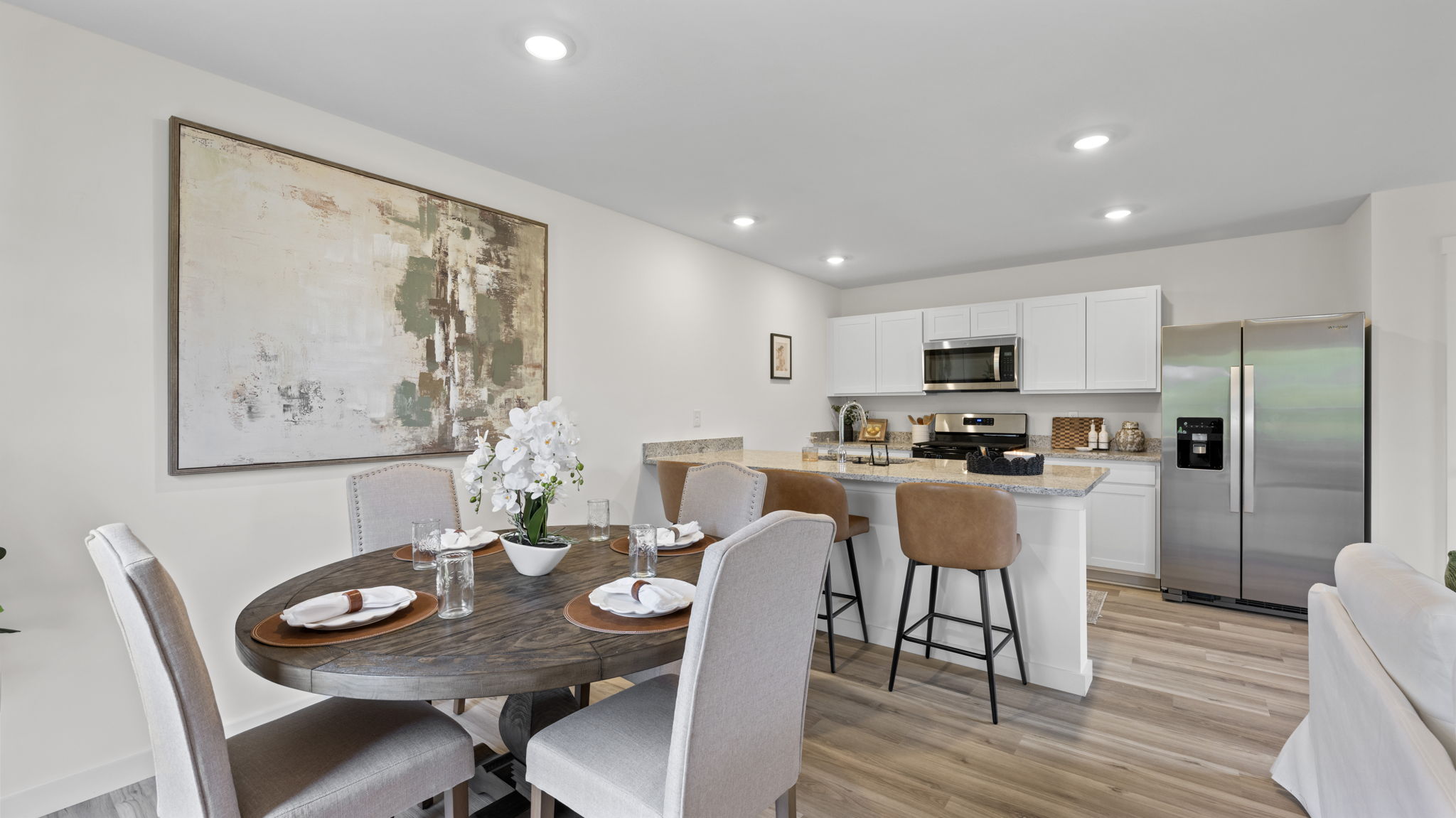 kitchen with large island