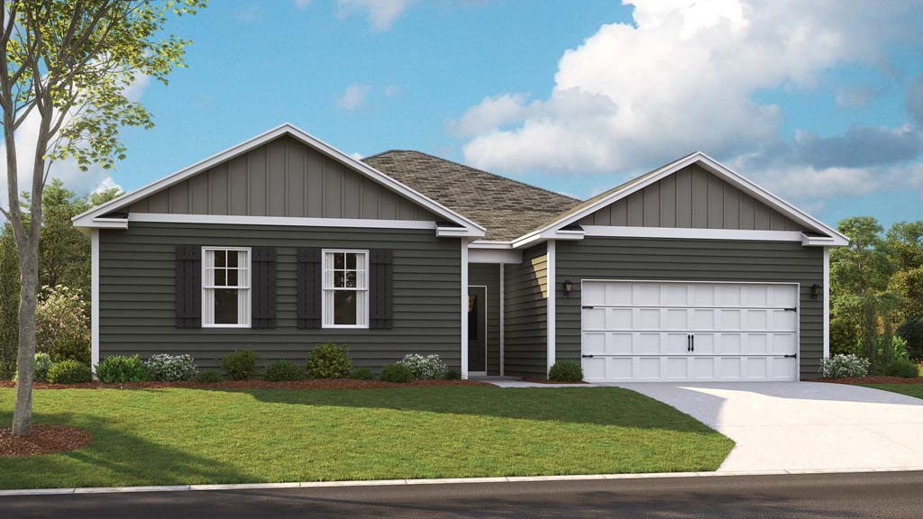 rendering of single story home