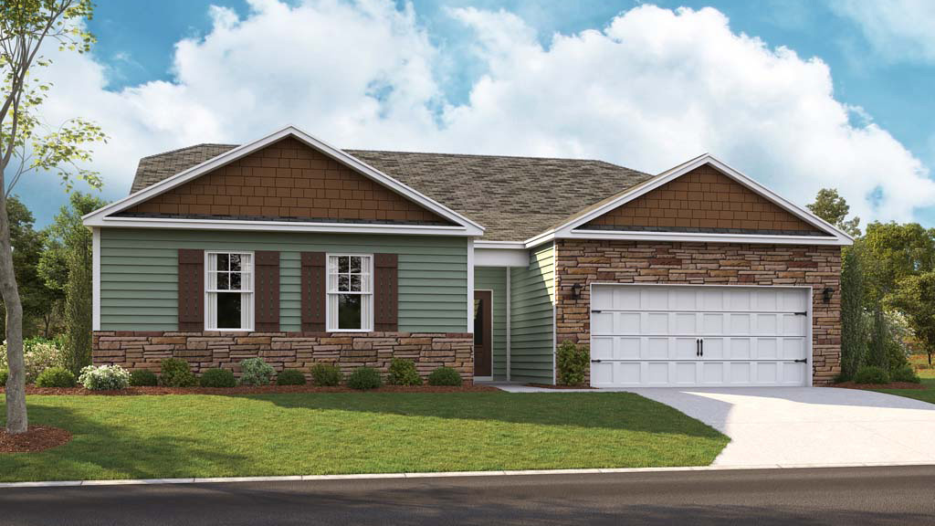 rendering of single story home