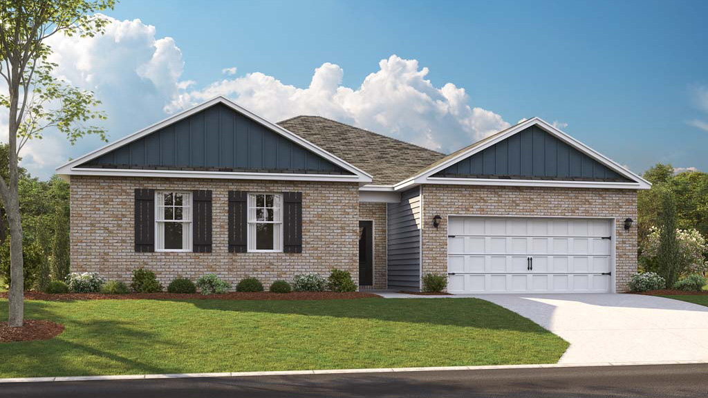 rendering of single story home