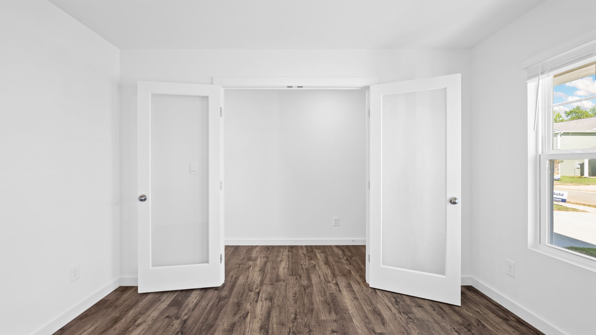 office with double windows and double doors