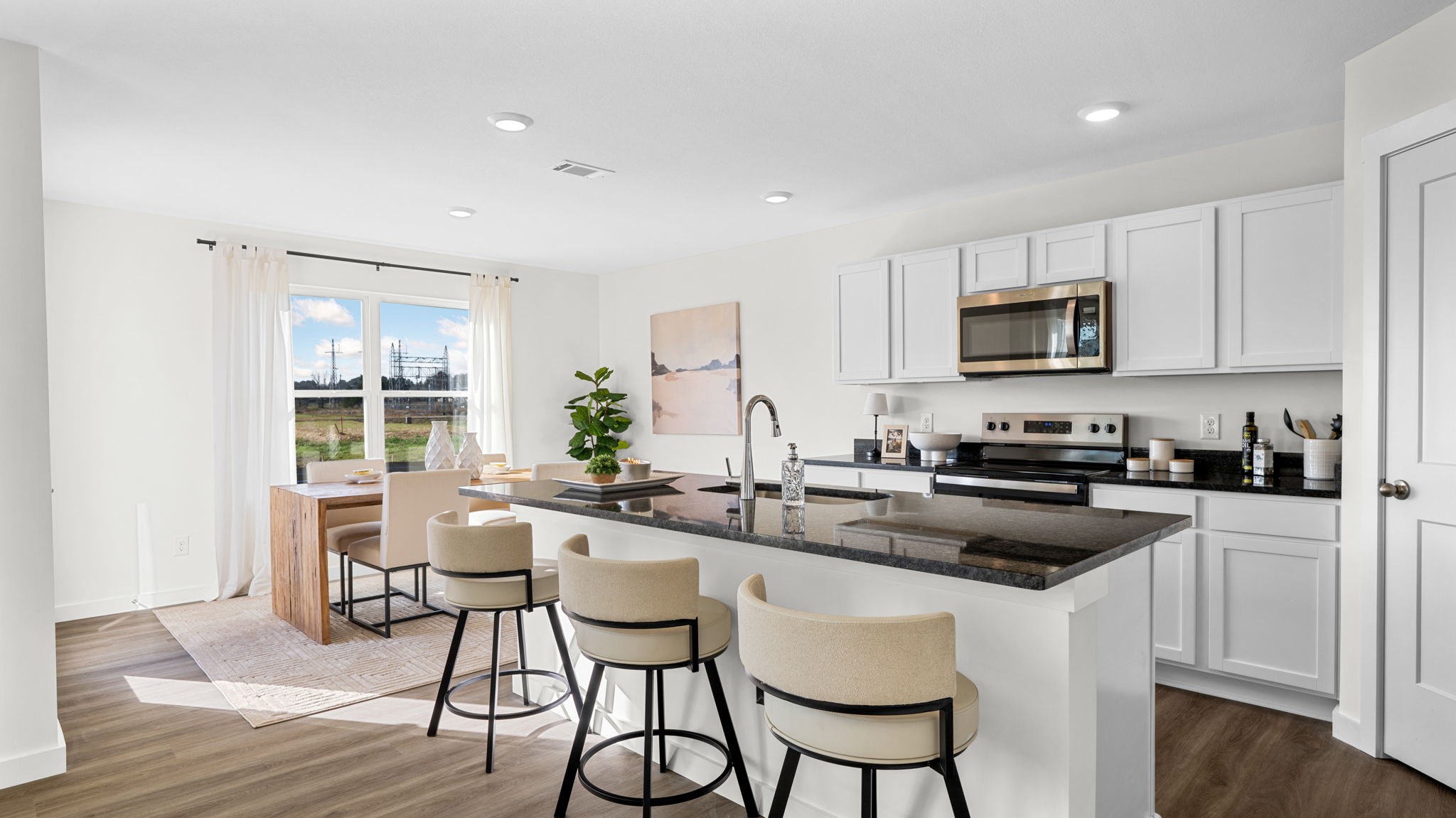 kitchen with bar seating