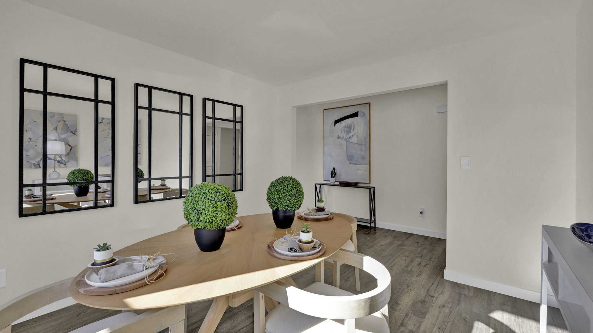 formal dining with single window