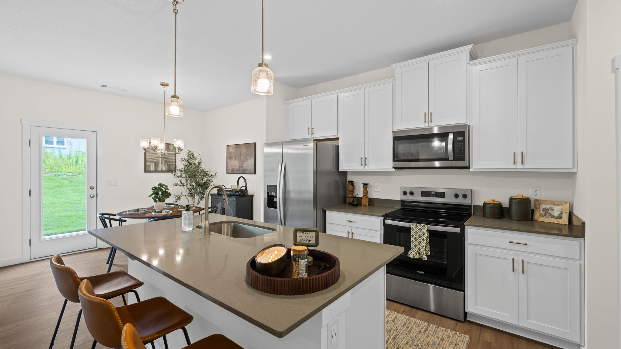 open concept kitchen with island