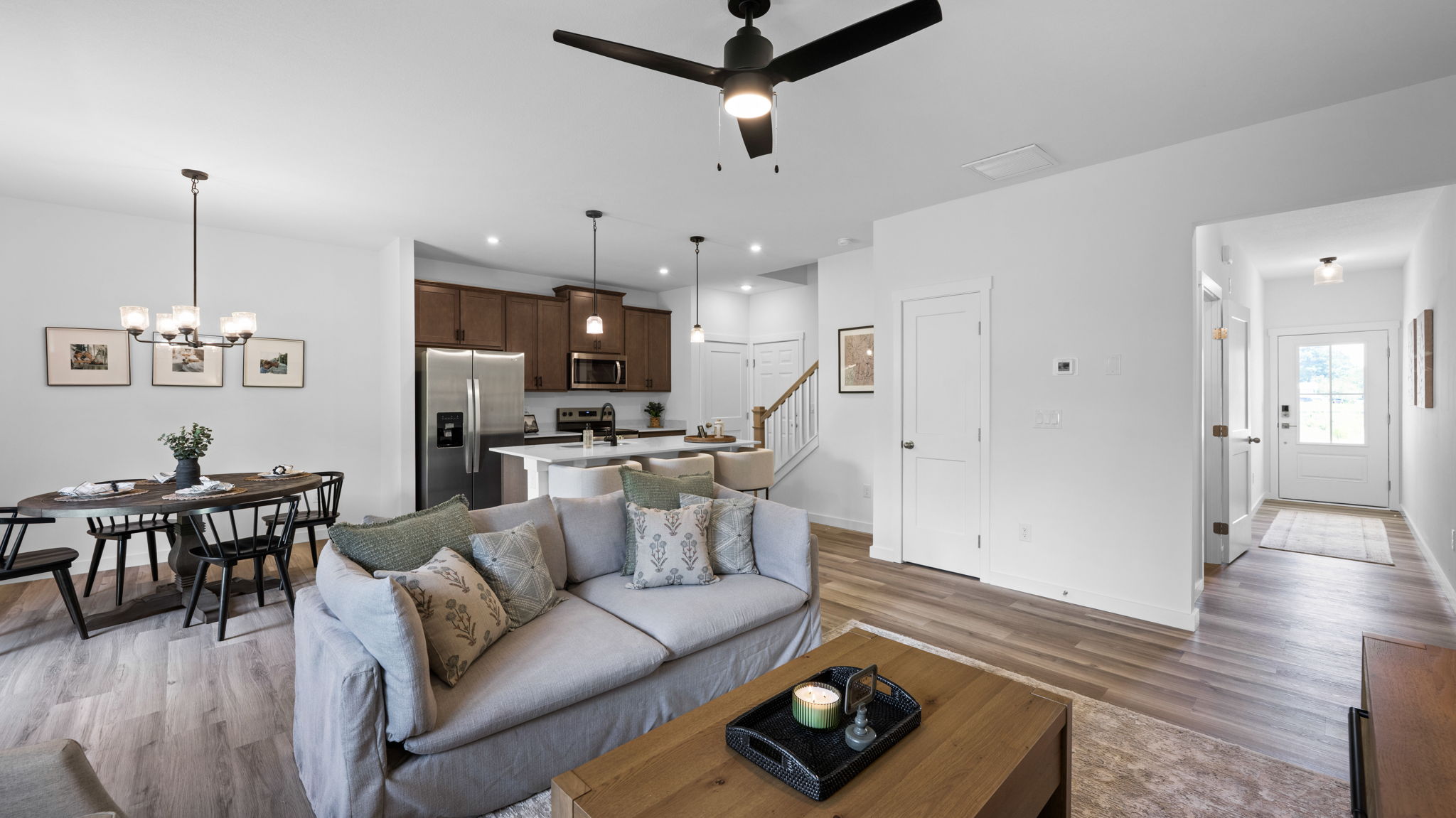 open concept living room and kitchen