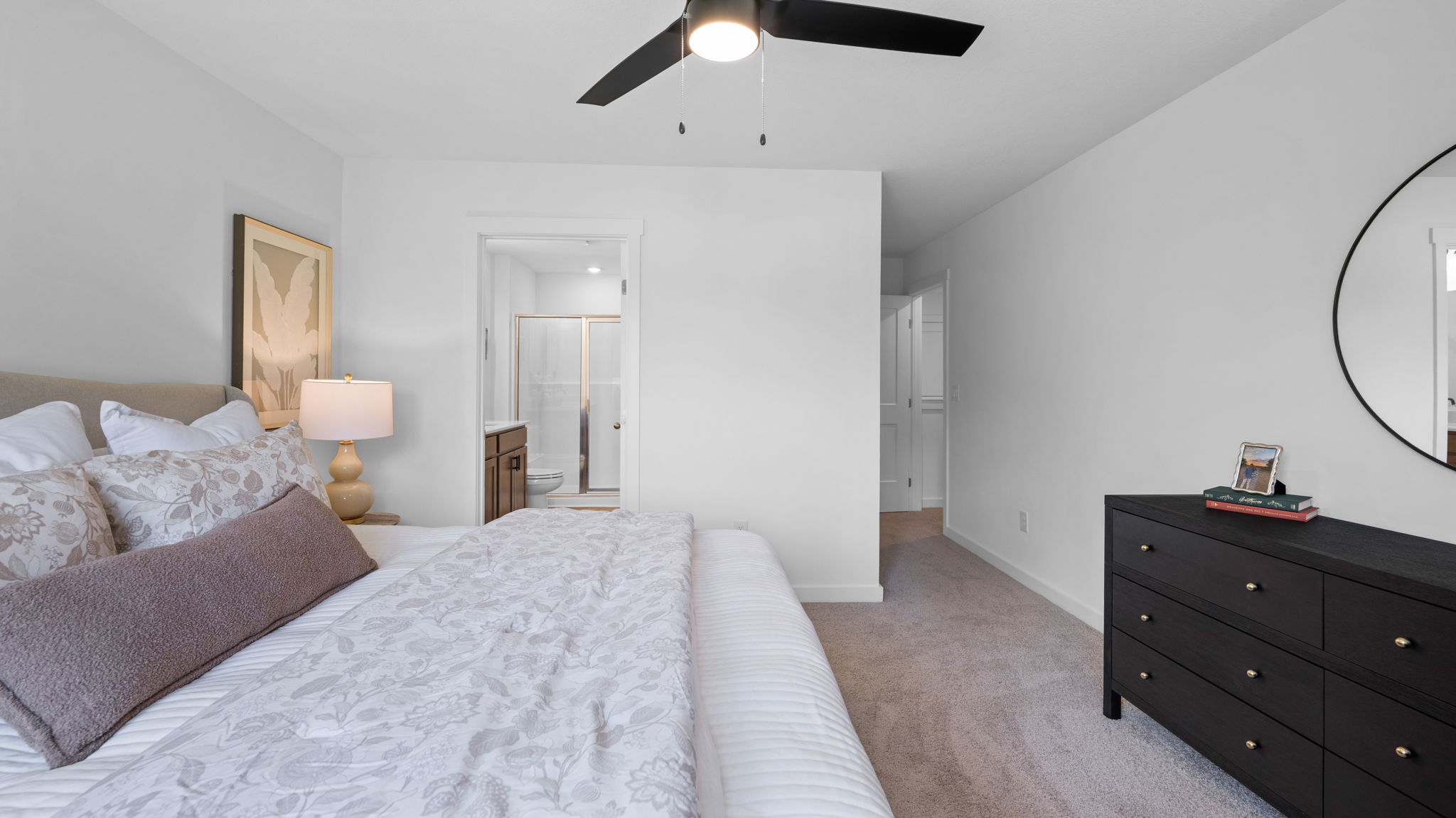 primary bedroom with bathroom