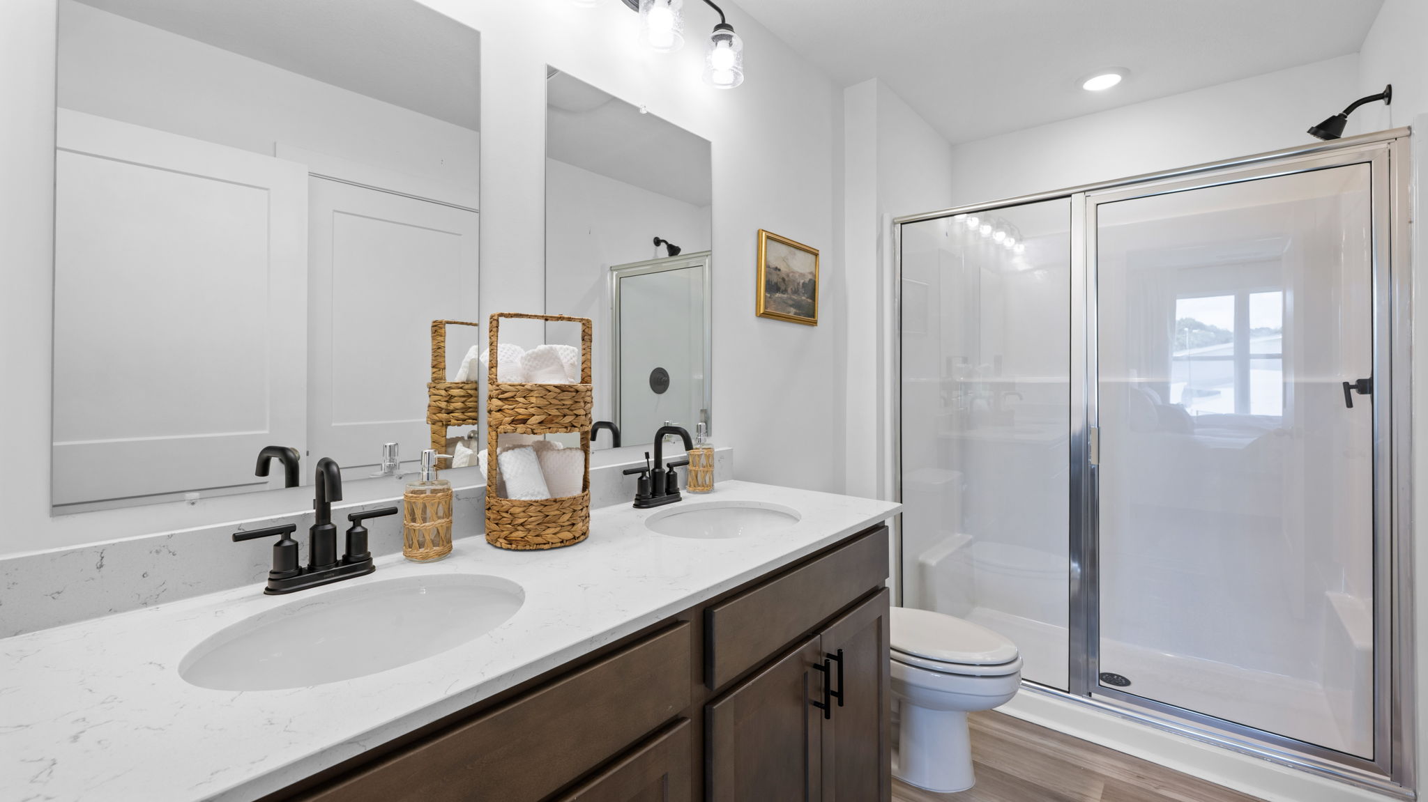 bathroom with double sink