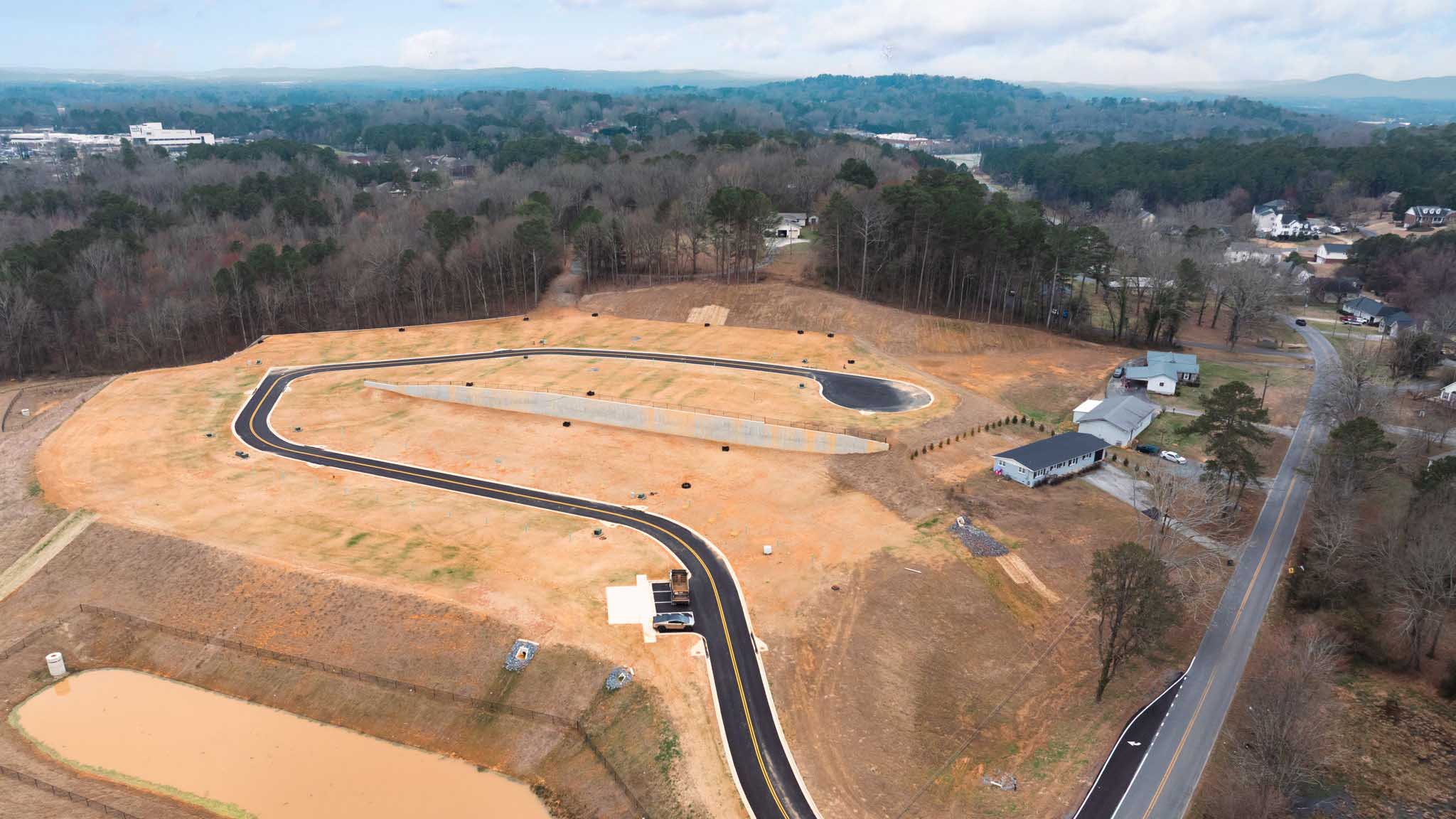 aerial shot of ridge view community