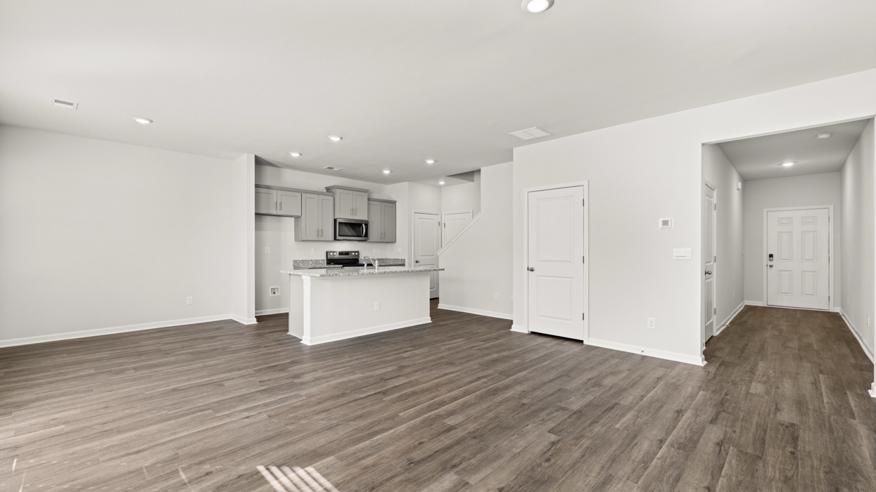 living room facing kitchen