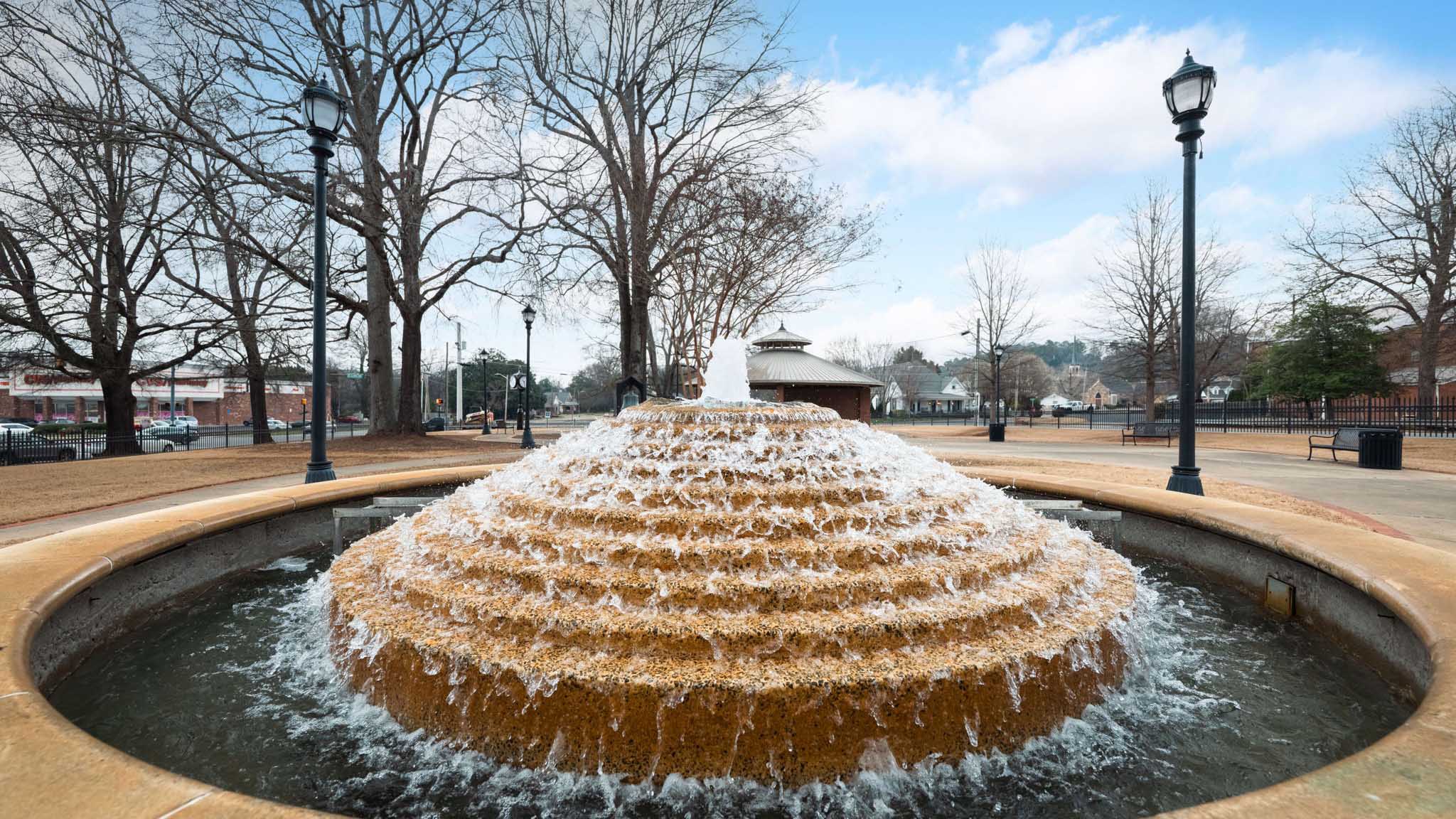 downtown fountain shot
