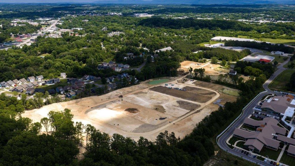 Aerial shot of community