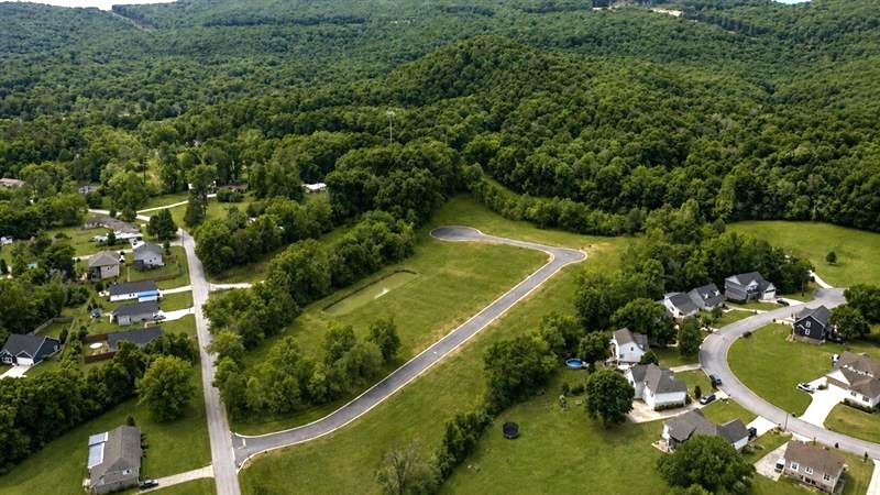 community drone shot