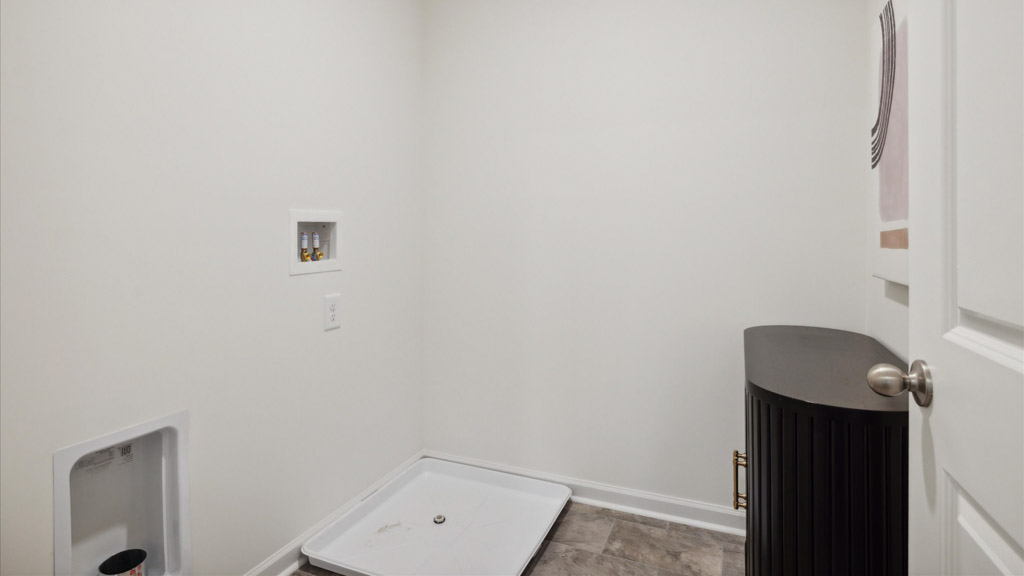 Laundry room with washer and dryer connections