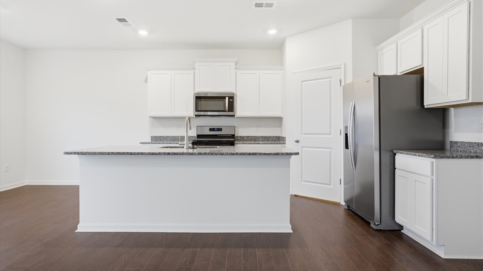 kitchen with island stainless steel appliances