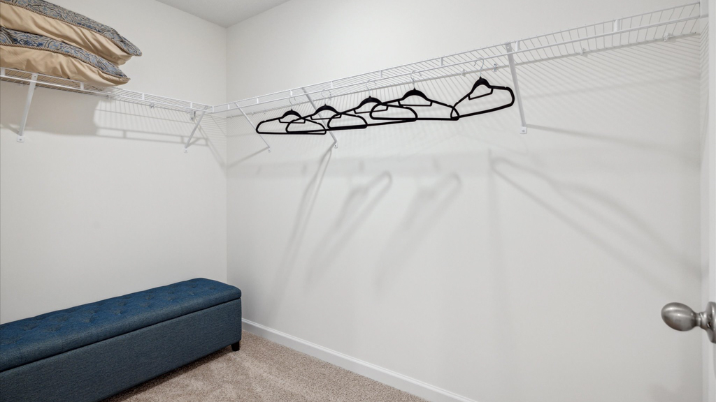 Private primary walk-in closet