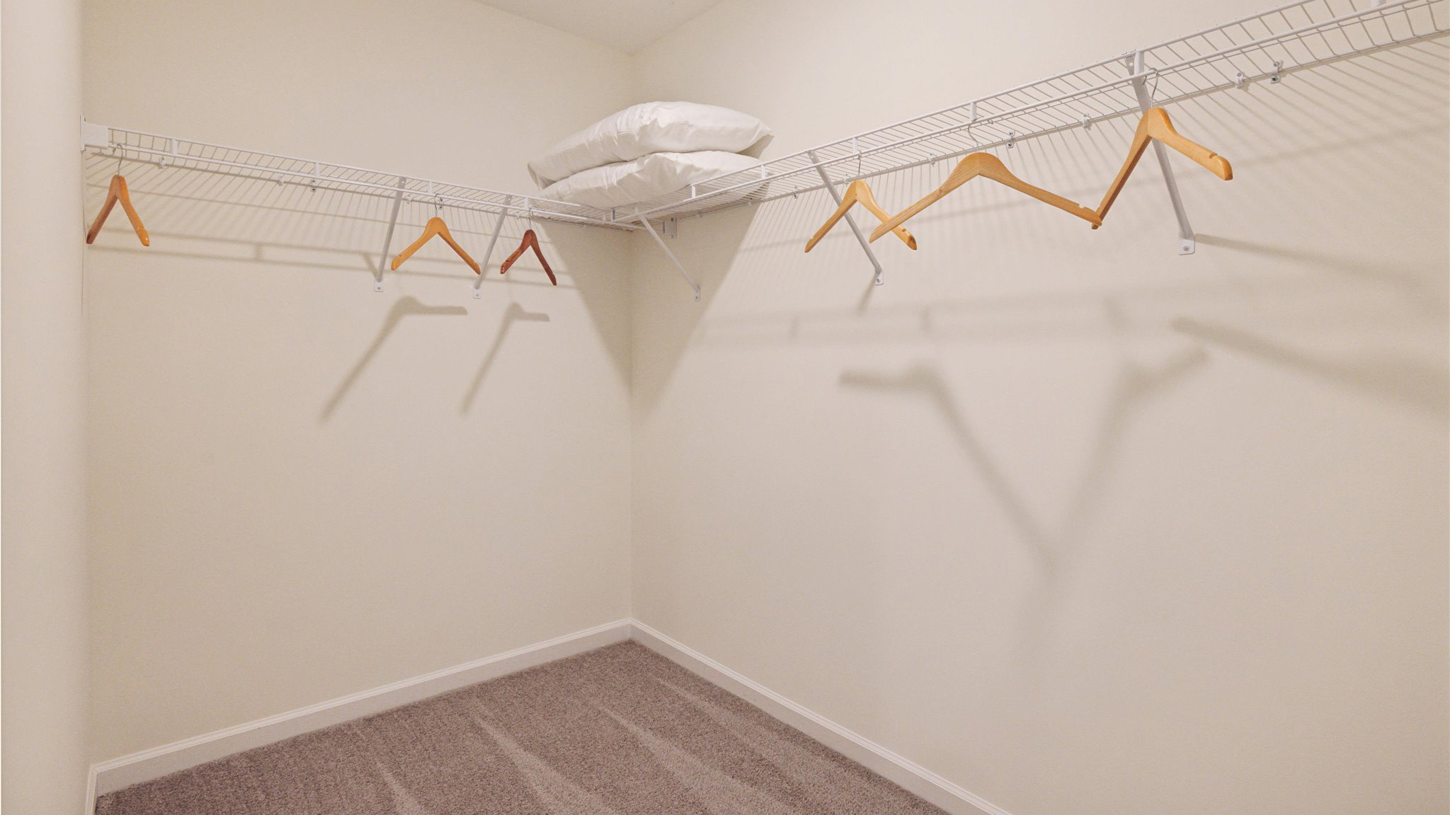 Private primary walk-in closet