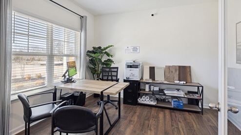 Flex space staged as an office