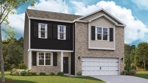 Two story home with brick
