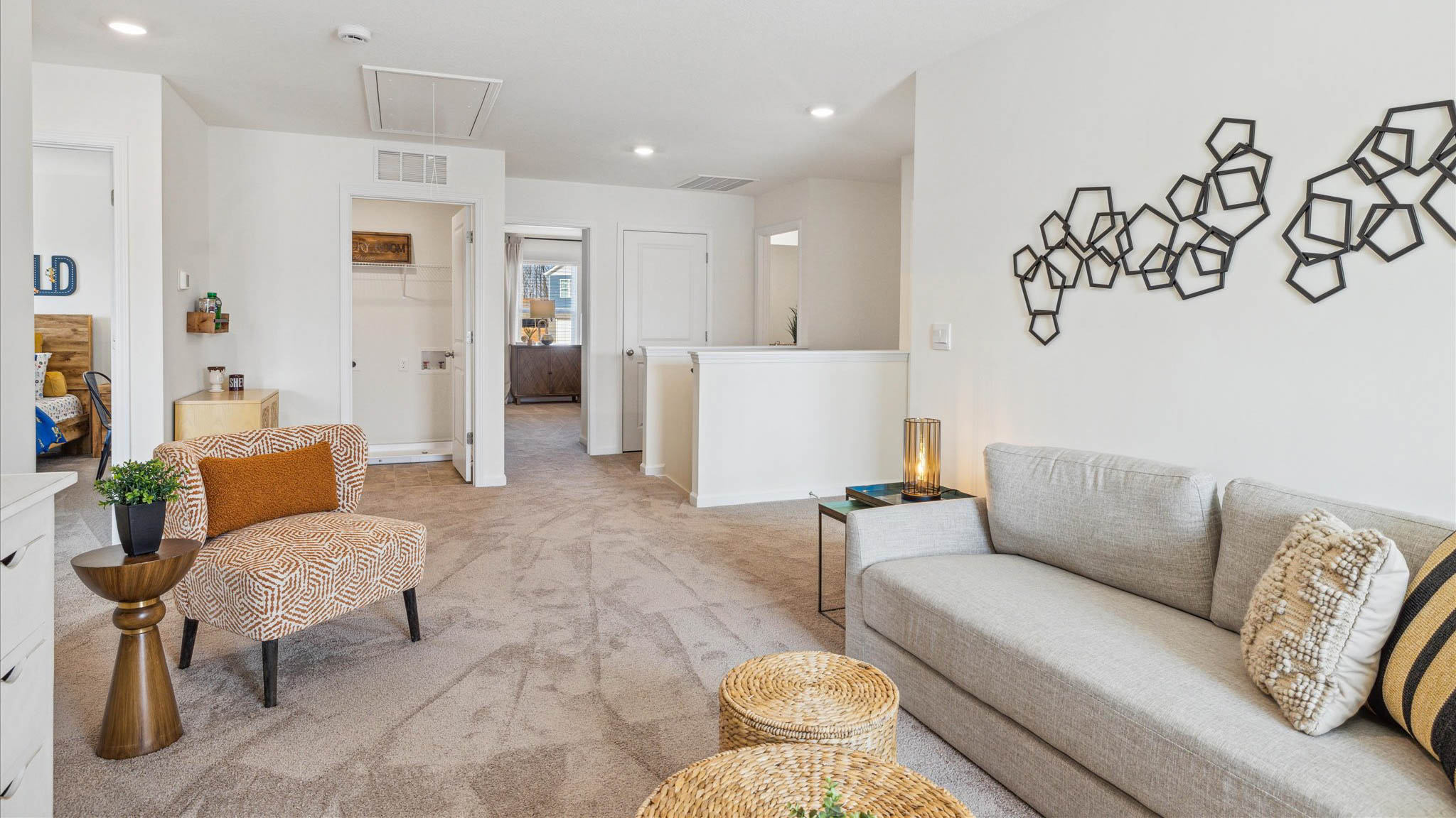 Upstairs landing area and loft