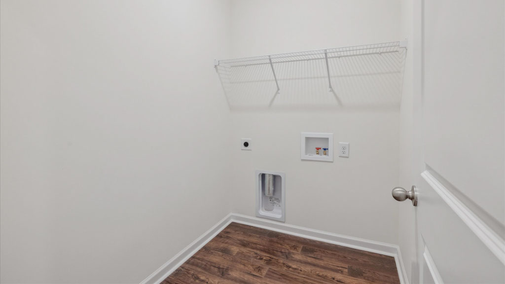 Laundry room with washer and dryer connections