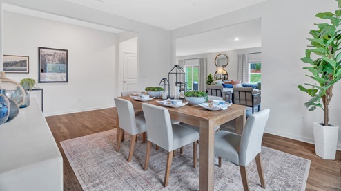 dining room with view of hallway