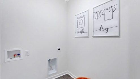 white laundry room