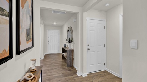 Entry way with closet storage