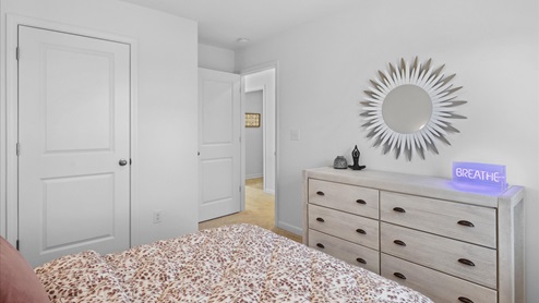 Guest bedroom with closet
