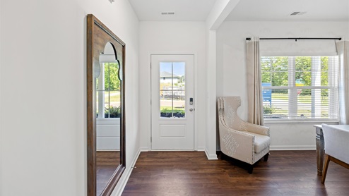Entry way with double window