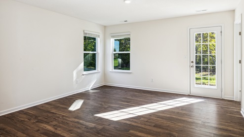 living room with white walls