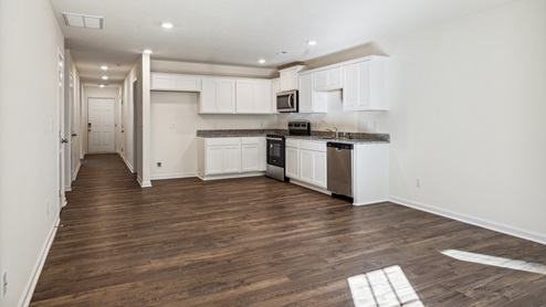 living room with white walls