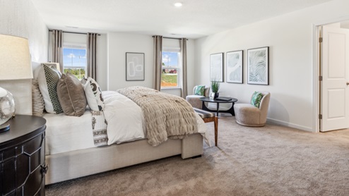 Primary bedroom with nightstand
