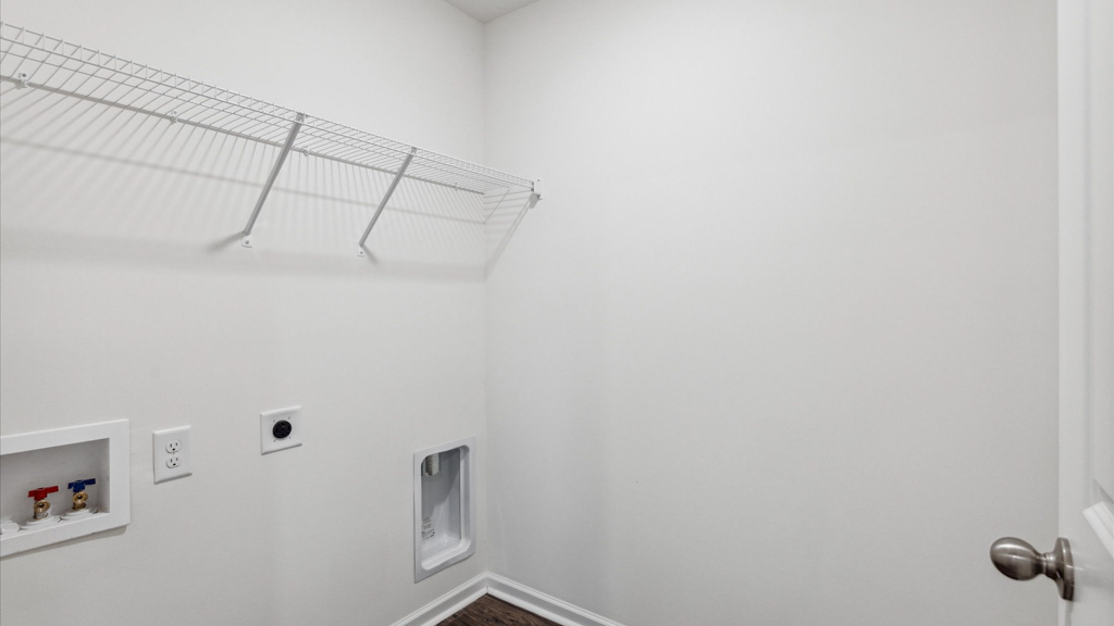 Laundry room with washer and dryer connections