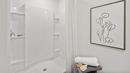 Primary bathroom with large standing shower