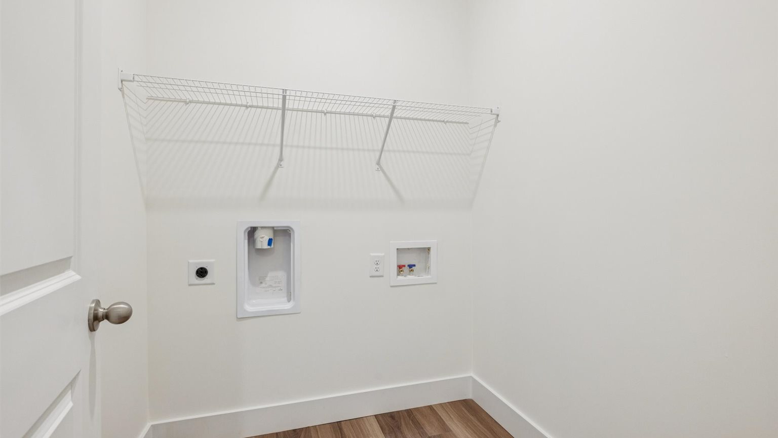Laundry room with washer and dryer connections